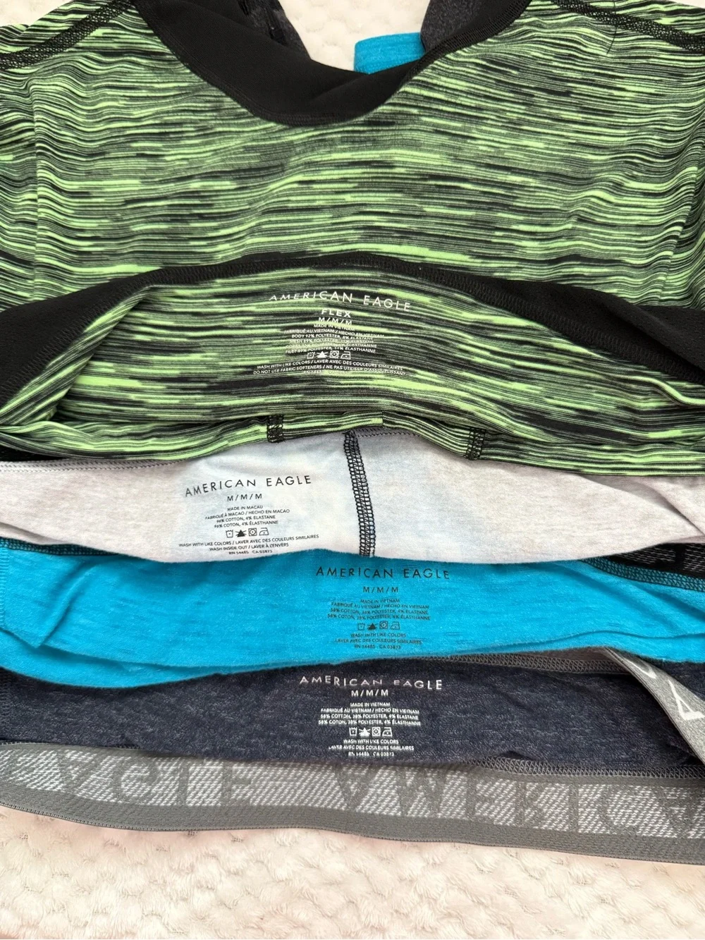 American Eagle Outfitters Men's Boxer Briefs - Black, Blue, Gray, Green, Teal